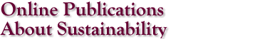 Online Publications About Sustainability